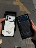 قاب leather prada diamond آیفون با پک اصلی