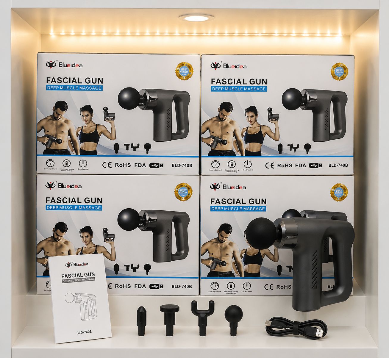 ماساژور تفنگی شارژی مدل BLD‑740 بلوایدیا اصلی