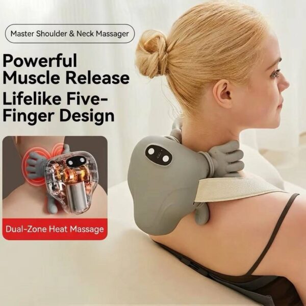 ماساژور هوشمند گردن شارژی _ شبیه‌ساز ماساژ دست با گرمایش ملایم اورجینال ( dragon)